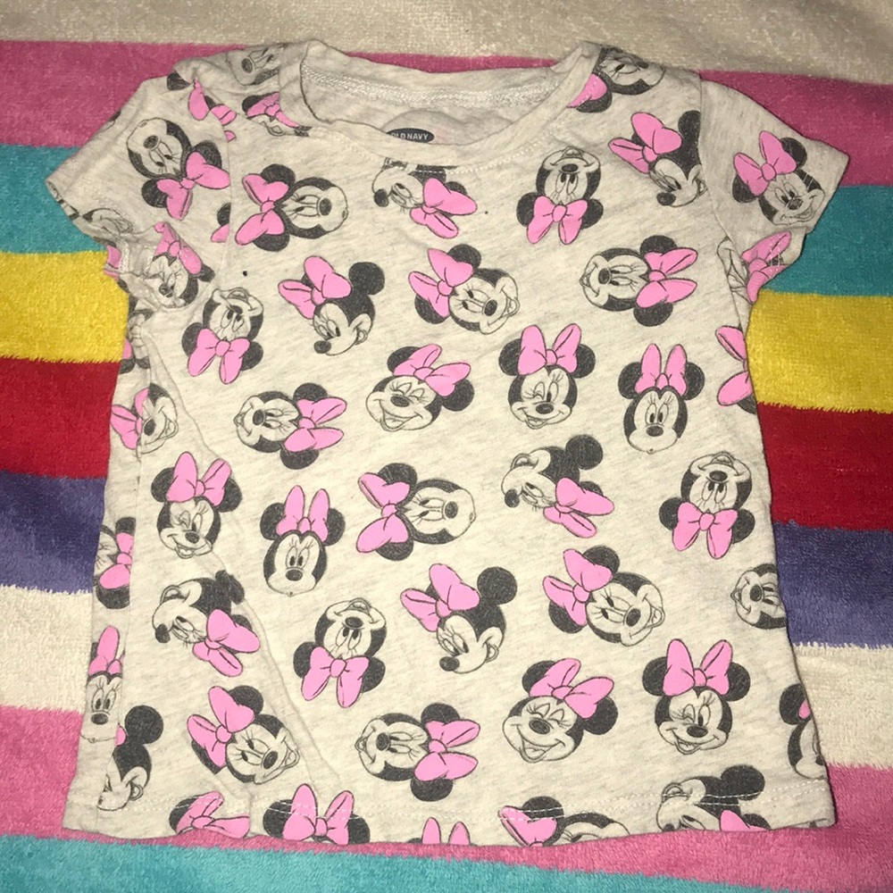 Grey Minnie Mouse with pink bows size 18-24M